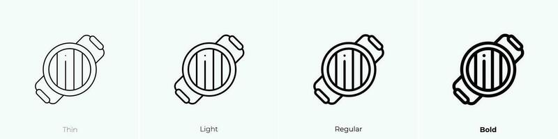 strainer icon. Thin, Light, Regular And Bold style design isolated on white background vector