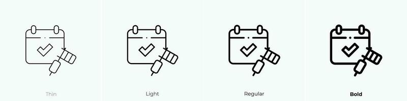 tattoo icon. Thin, Light, Regular And Bold style design isolated on white background vector