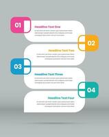 Business process presentation vertical step infographic template design vector