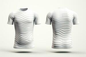 Mockup sports football team uniforms white shirt, Generative AI illustration photo