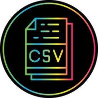 Csv File Format Vector Icon Design