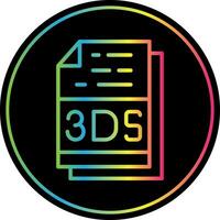 3ds File Format Vector Icon Design
