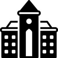solid icon for university campus vector