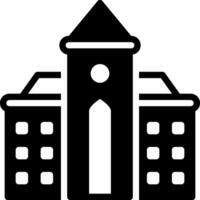 solid icon for university campus vector