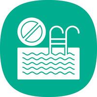 Swimming pool Ban Vector Icon Design