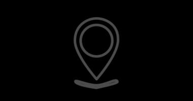 2 d animation of location sign pin video