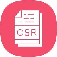 CSR File Format Vector Icon Design