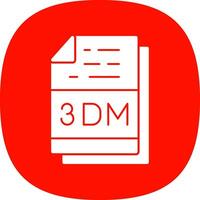 3dm File Extension Vector Icon Design