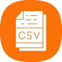 csv archivo formato vector icono diseño