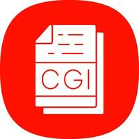 Cgi File Format Vector Icon Design