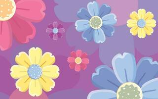 Colorful Floral Pattern Background Vector Illustration