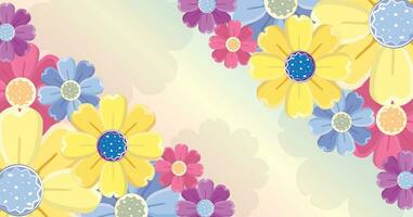 Colorful Floral Pattern Background Vector