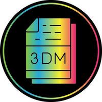 3dm File Extension Vector Icon Design