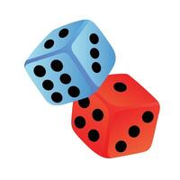 color dice vector illustration. poker sign and symbol.