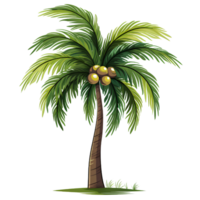 beach coconut tree ai generate png