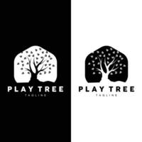 árbol logo planta diseño vector ilustrador modelo