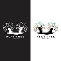 árbol logo planta diseño vector ilustrador modelo