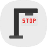 diseño de icono de vector de señal de stop