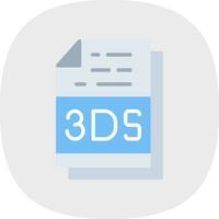 3ds File Format Vector Icon Design