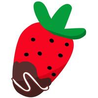 Strawberry cartoon icon style. vector