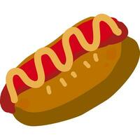 hot dog icon cartoon style vector