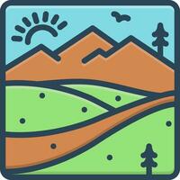 color icon for scenic vector