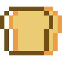 Sliced bread cartoon icon in pixel style vector