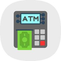 Atm machine Vector Icon Design