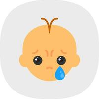 Crying Vector Icon Design