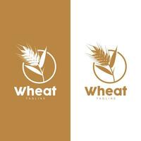 Wheat Logo Grain Design Simple Illustration Template vector