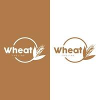 Wheat Logo Grain Design Simple Illustration Template vector