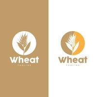 Wheat Logo Grain Design Simple Illustration Template vector