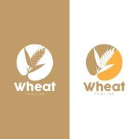 Wheat Logo Grain Design Simple Illustration Template vector