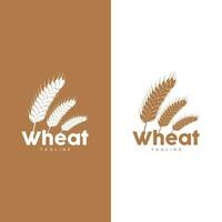 Wheat Logo Grain Design Simple Illustration Template vector