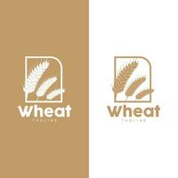 Wheat Logo Grain Design Simple Illustration Template vector