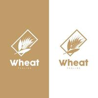 Wheat Logo Grain Design Simple Illustration Template vector