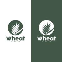 Wheat Logo Grain Design Simple Illustration Template vector