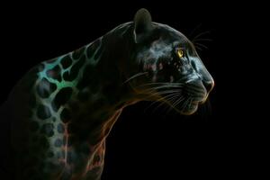 Black panther cat. Generate Ai photo