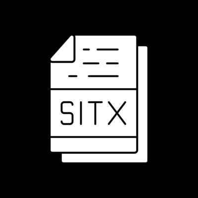 SITX File Format Vector Icon Design