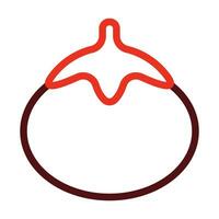 Persimmon Vector Thick Line Two Color Icons For Personal And Commercial Use.