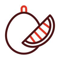 pomelo Vector Thick Line Two Color Icons For Personal And Commercial Use.
