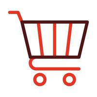 Shopping Cart Vector Thick Line Two Color Icons For Personal And Commercial Use.