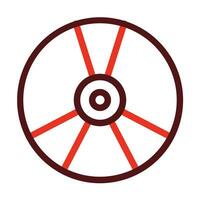 Compact Disk Vector Thick Line Two Color Icons For Personal And Commercial Use.
