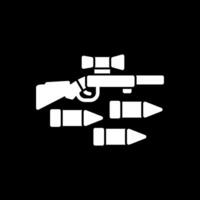 diseño de icono de vector de rifle