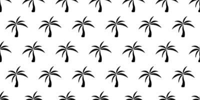 black white palm tree seamless pattern vector