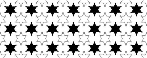 star sheriff seamless pattern vector