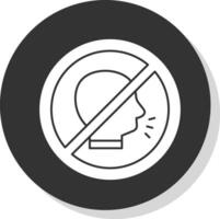 No shouting Vector Icon Design