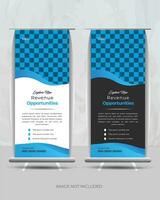 diseño creativo de banner enrollable vector