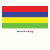 The Mauritius Flag vector