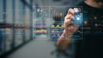 Business Intelligence concept - data analysis, management tools, intelligence, corporate strategy creation, data-driven decision making photo